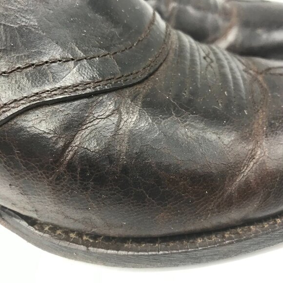 Ariat Circuit Striker Men 9/42 Square Toe Western Boot Brown Embroidered Leather - Picture 10 of 11